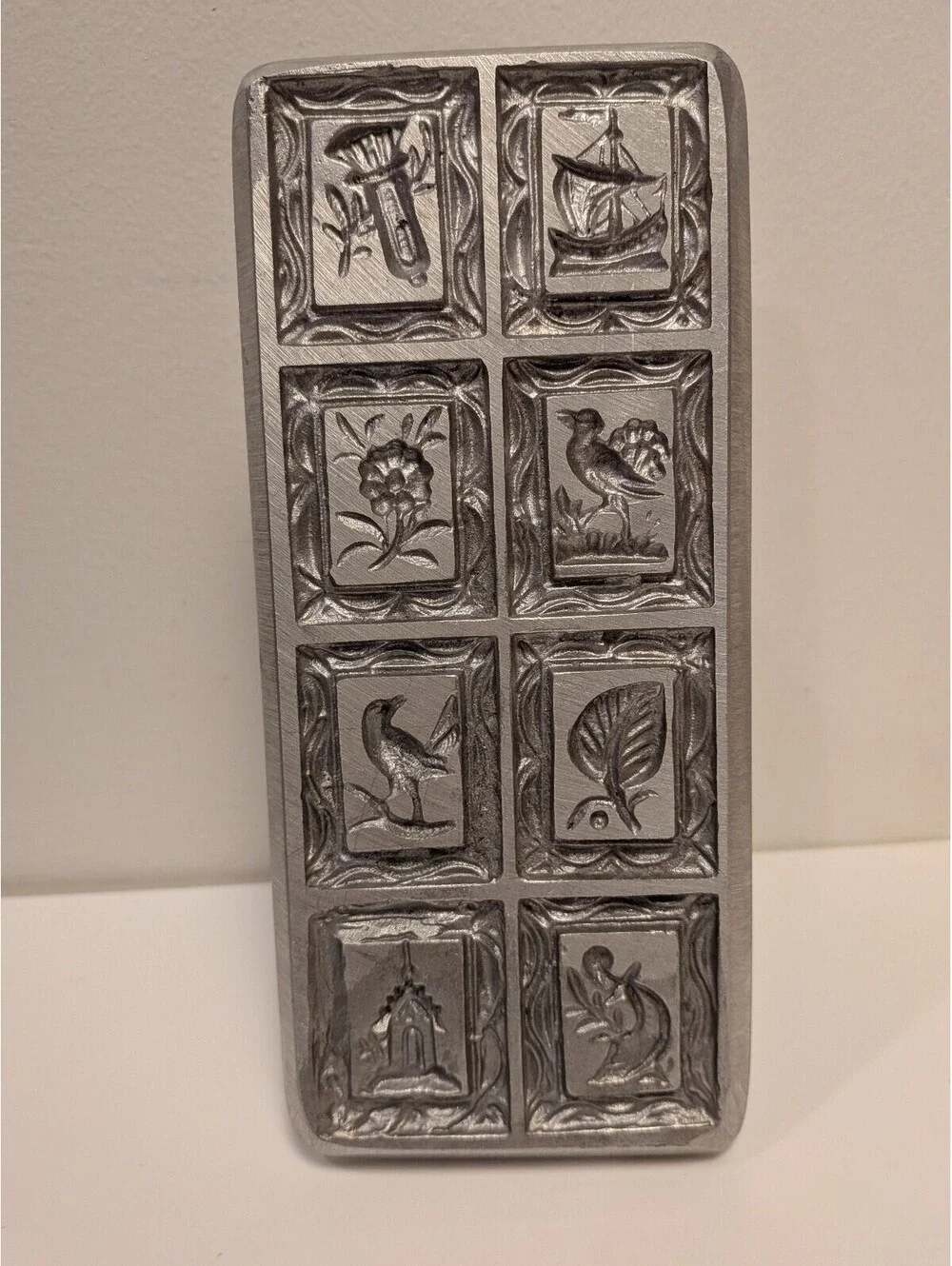 Antique Primitive Folk Ark Cookie Biscuit Chocolate Mold Handmade With Handle